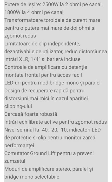 Amplificator phonic xp 5000fara case cu roti