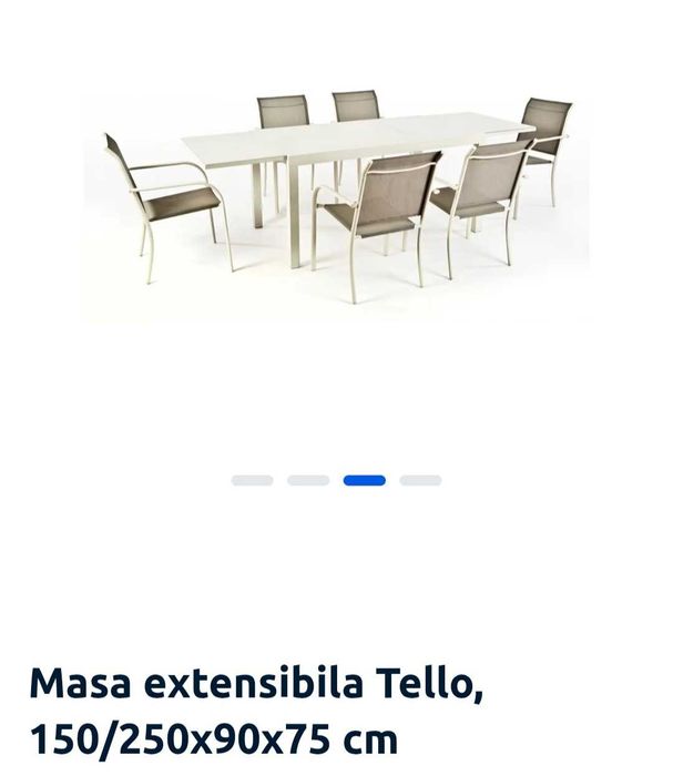 Vand masa extensibila cu 8 scaune Tello