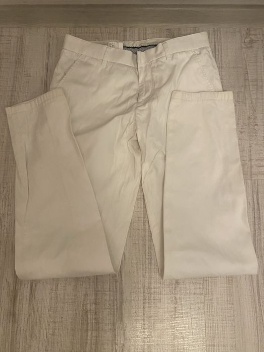 Pantalon benetton alb
