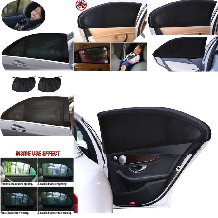 Set 2X parasolar anti insecte si supraincalzire pentru geamuri auto