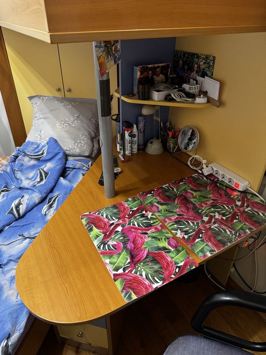 Двуетажно легло с бюро ракла и шкафчета