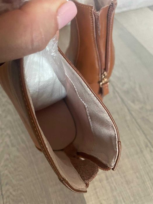 Botine / Ghete noi, piele, 36