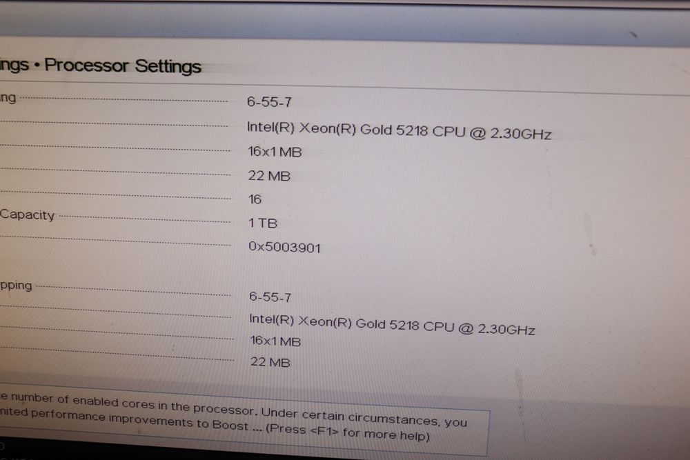 2 x Procesor Intel Xeon Gold 5218  16 Cores/ 32 Threads  2.3-3.9GHz 125W 1Tb/Cpu LGA3647