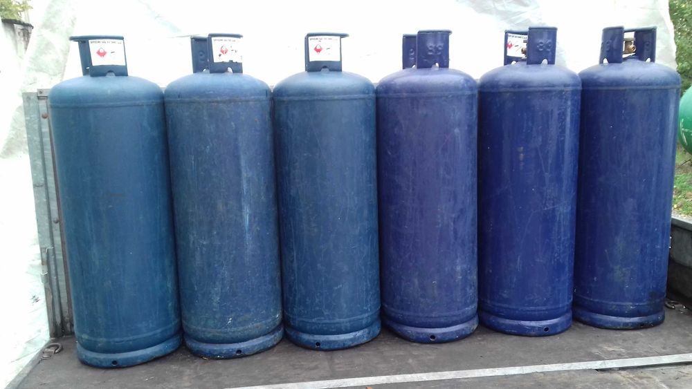 Туристически битови газови бутилки 60 L 25 kg сертификат стикер до2033