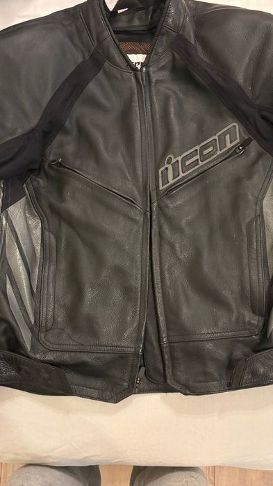Geaca moto piele Icon Hypersport 2