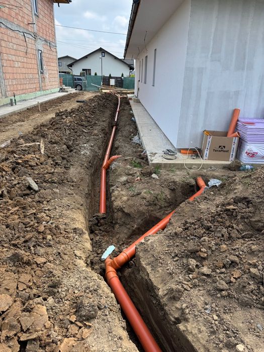 Montaj fose septice, sisteme de captare ape pluviale, drenaje