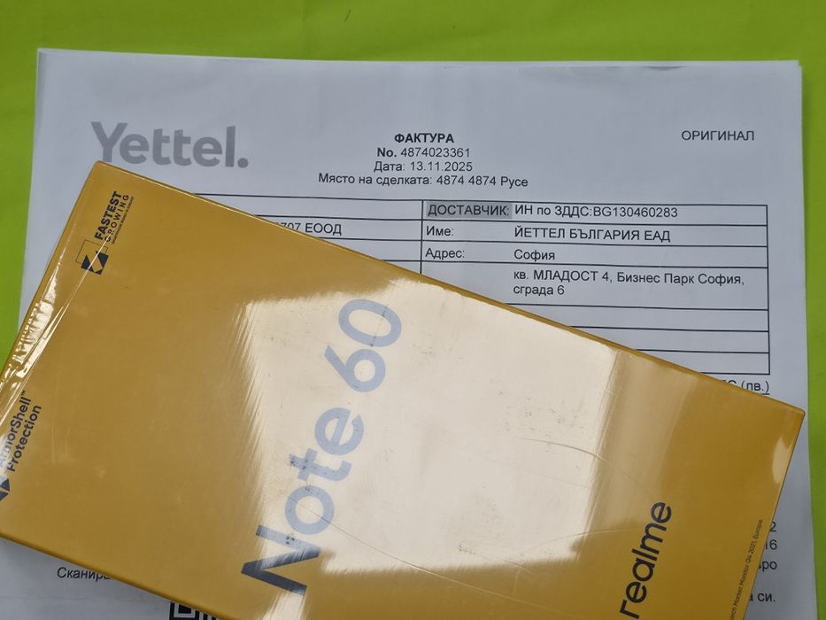 ЗАПЕЧАТАН 128GB Realme Note 60 Yettel Гаранция 2028г. Black / Черен