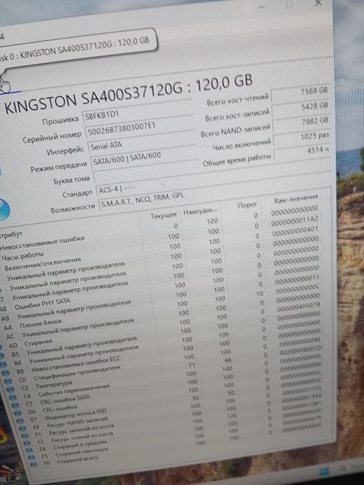 Продам ssd 120гб