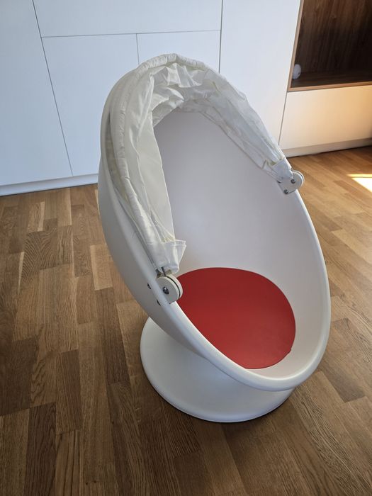 Fotoliu rotativ pentru copii - alb, roşu - IKEA PS LÖMSK