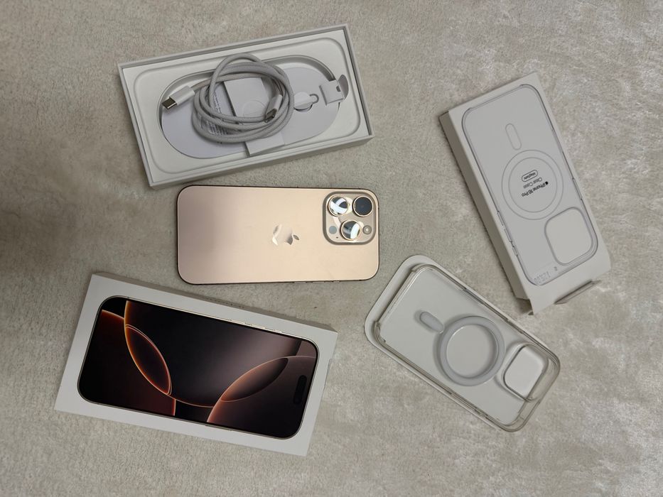 iPhone 16 Pro 256 desert titanium 100% health battery