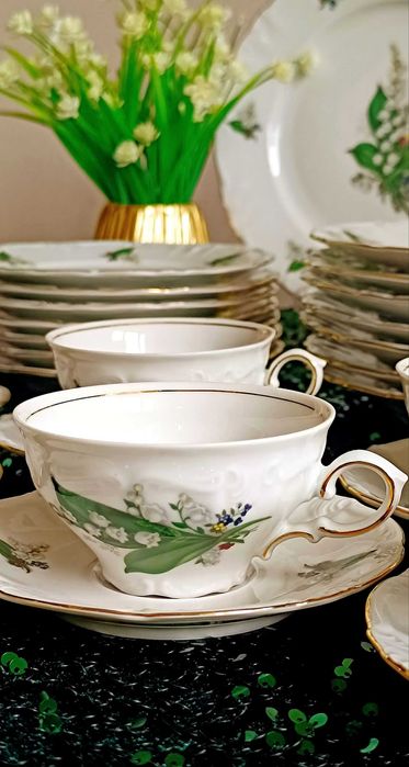 Winterling Антикварный чайно столовый сервиз Бавария