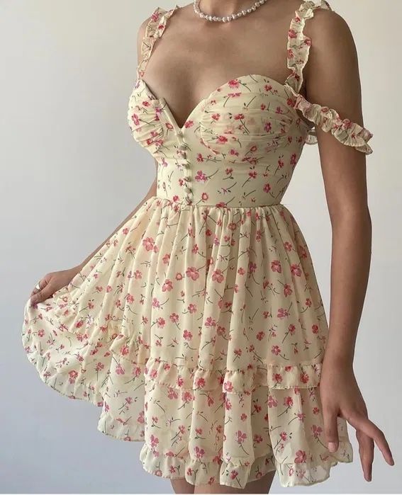 Рокля тип Zara в жълт цвят