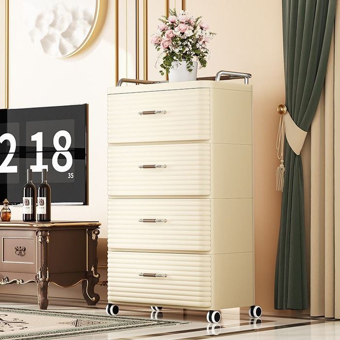 Комод на колёсах с 4 выдвижными ящиками