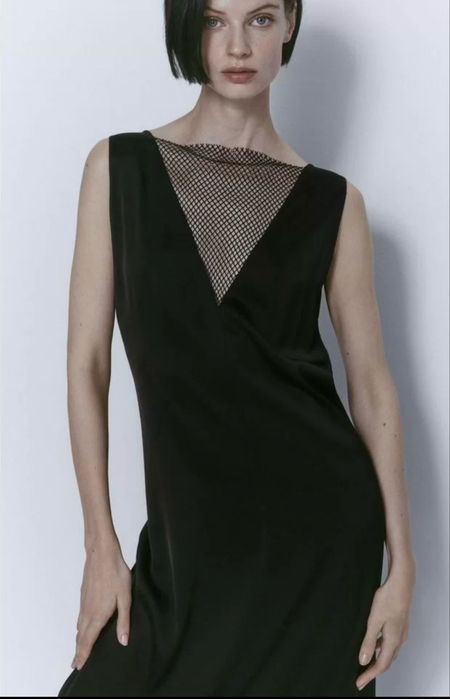 Черное вечернее платье Massimo Dutti