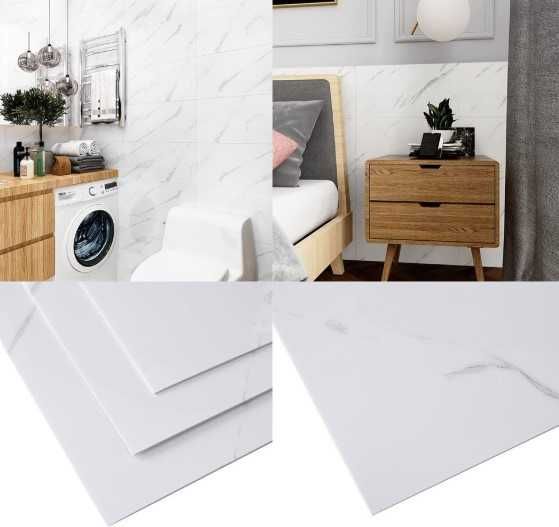 Водоустойчив самозалепващ се панел за стена - пано мрамор 30х60см