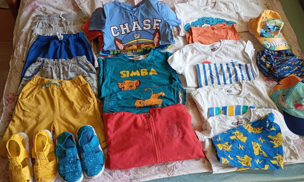 Летен лот дрехи за момче на символична цена размери 122-128см