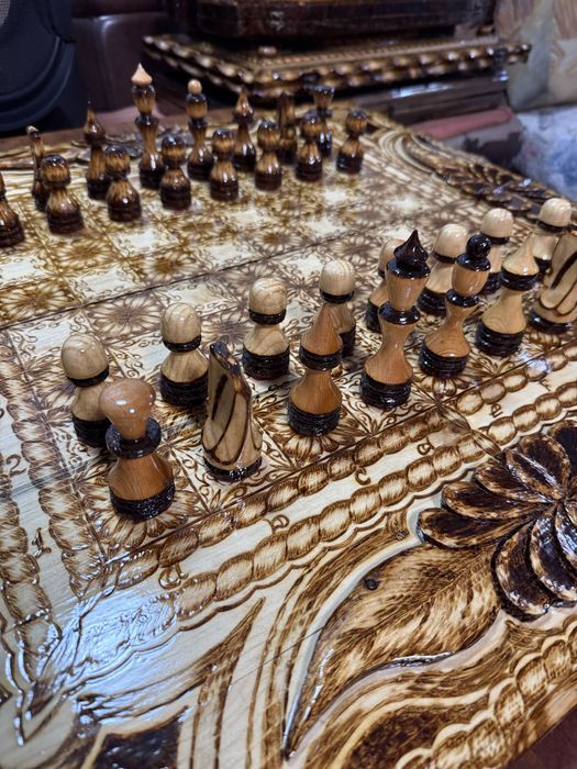 Нарды-шахматы ручной работы