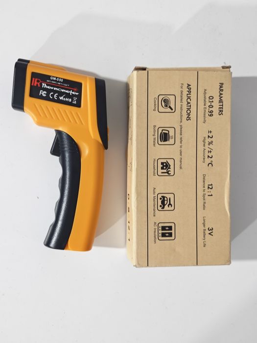 Termometru Digital cu Laser Infraroșu, Pistol de Temperatură Non-Contact -50°C până la 550°C