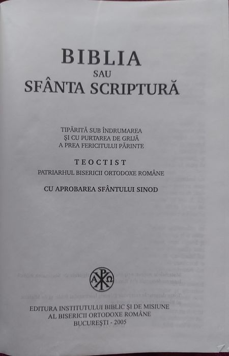 Biblia ortodoxă 2005