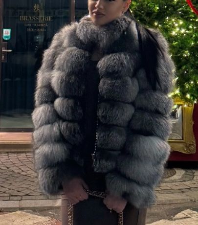 Haina de blana naturala, vulpe argintie