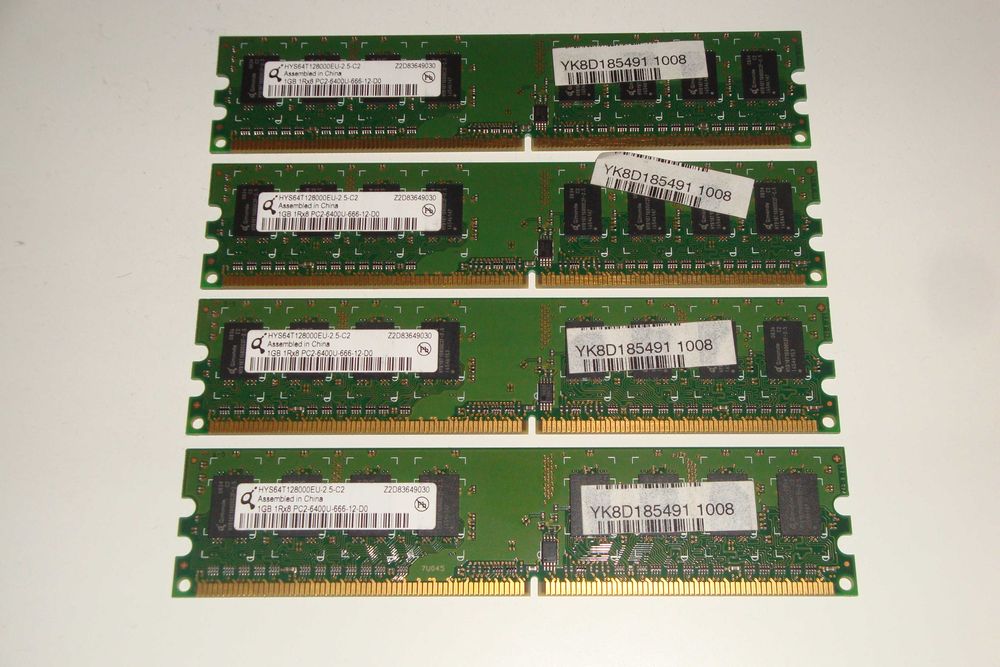 set memorie ram qimonda ddr2 4gb 1rx8 pc2 6400 800mhz