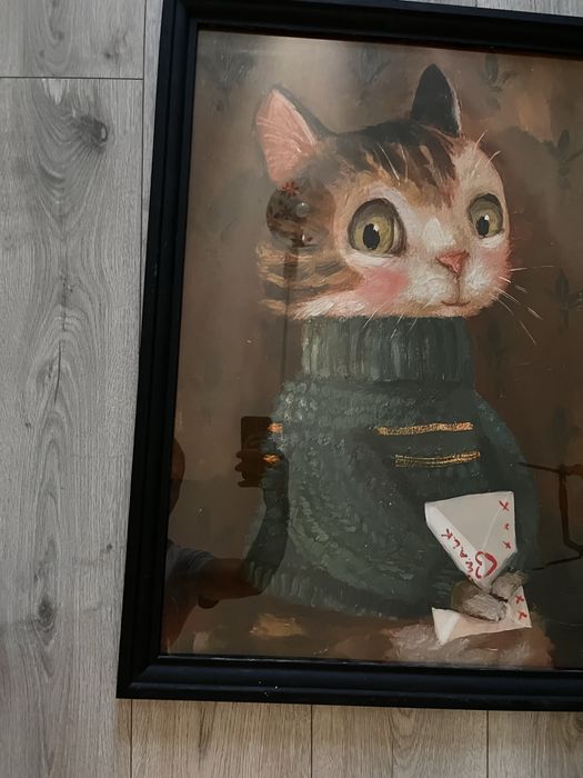 Котка с писмо - принт