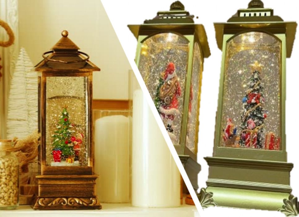 Златист коледен фенер