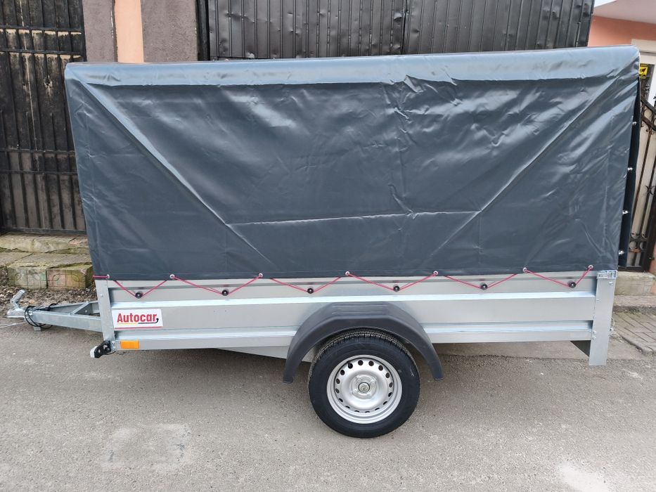 Remorca de vanzare 750kg,nouă,nr.rosii,carte RAR