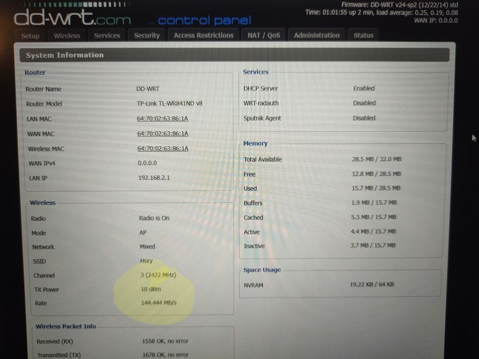 Ruter cu reglaj de putere transmisa Tp link. Trimit prin olx!