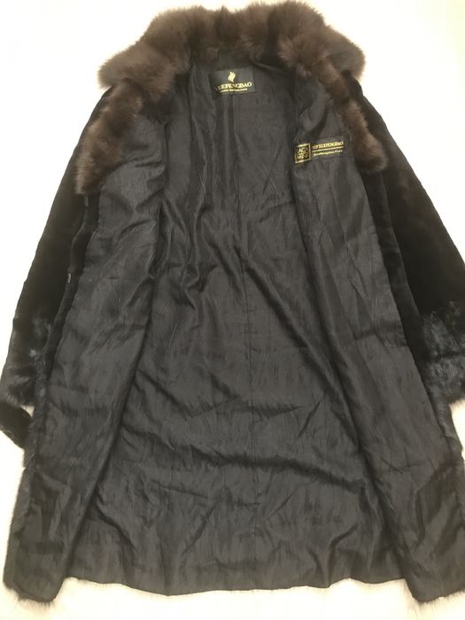 Шуба норковая черная