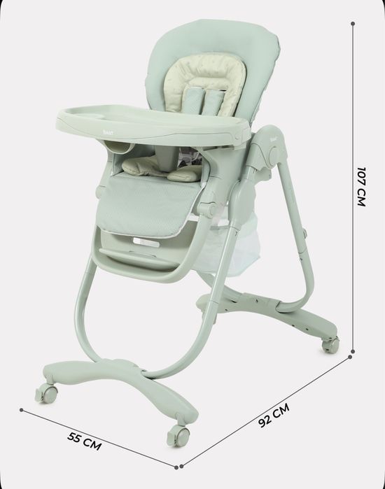 Детский стульчик для кормления откидной, два