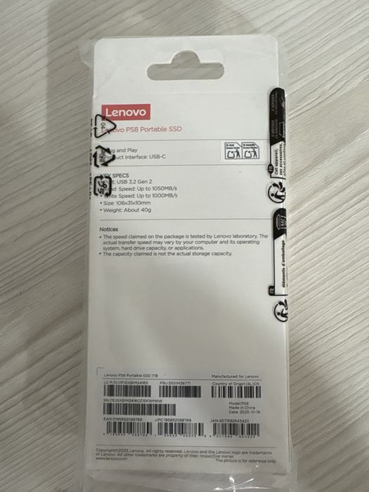 SSD Extern 1TB Lenovo