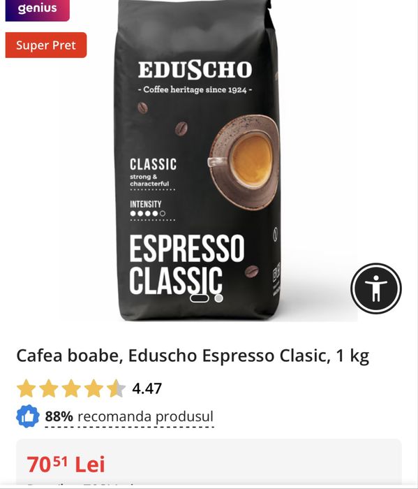 Cafea boabe diferite sortimente