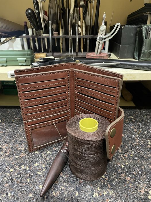 Кожанный лонгер, ручная работа.