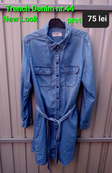 Trench Denim L / nou