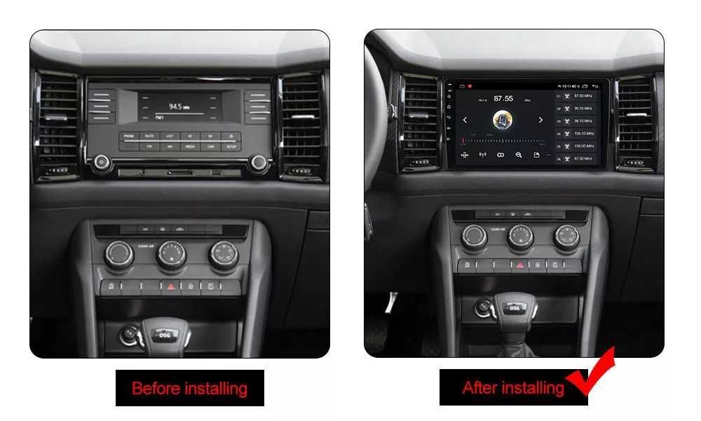 NAVIGATIE Android 14 Skoda Kodiaq 2016 - 2021 1/8 Gb CarPlay + CAMERA