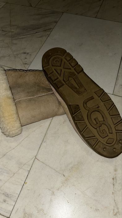 Оригинални, високи боти от велур и естествена кожа UGG, 44-ти номер