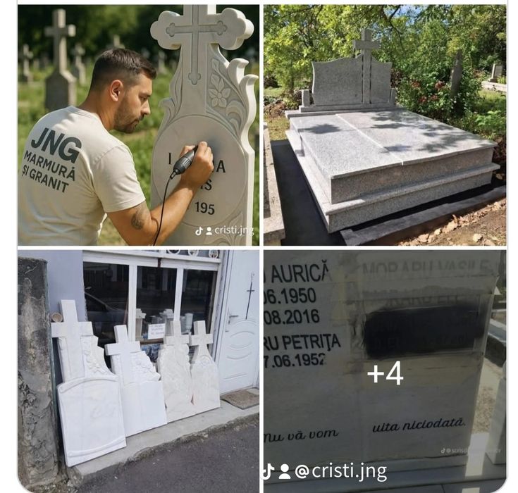 Scris direct in cimitir o725755o19 cruci marmura