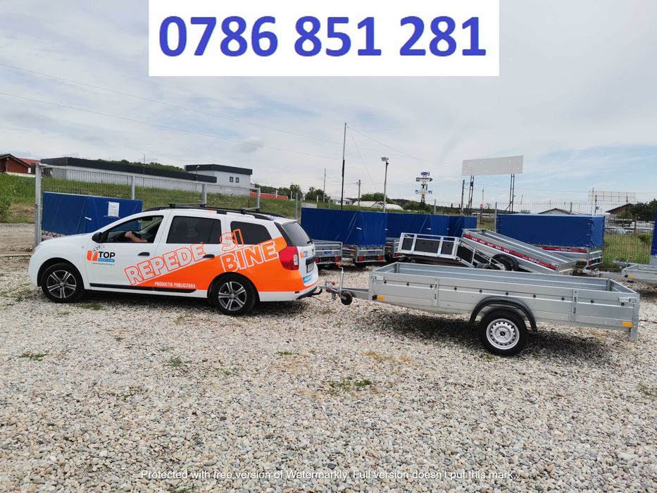 Remorca 750 kg Tandem ATV Moto Apicola Cargo Marfa Prelata 3000 X 1600