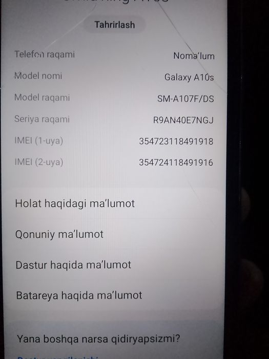 Samsung Galaxy A10s sotildi