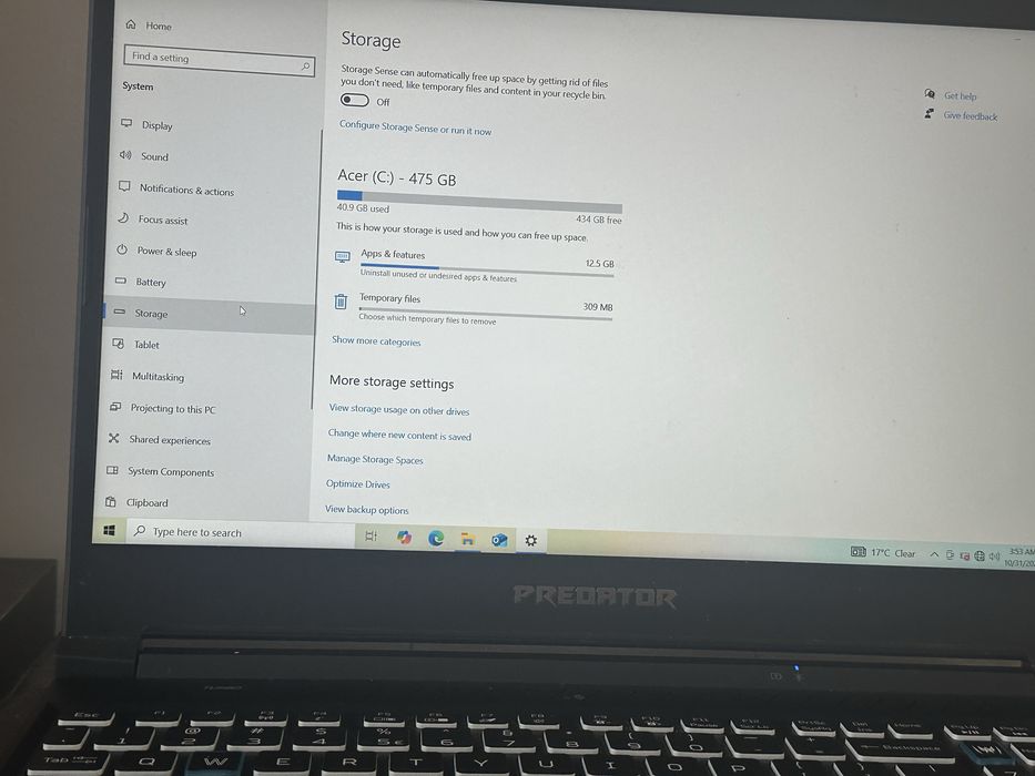 Vand laptop acer predator