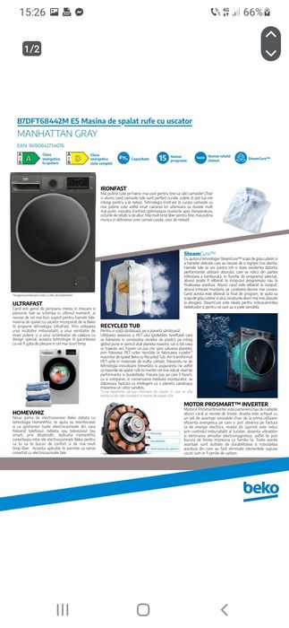 Vand Masina de spalat cu uscator incorporabil  sunt sigilate noi
