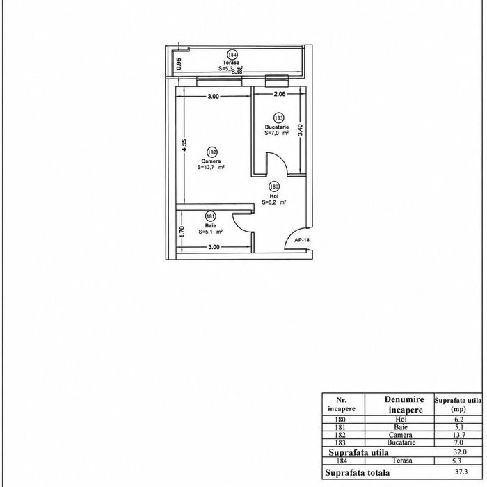 COMISION 0%|Apartament 1 camera Giroc|Centrala Proprie|Loc parcare