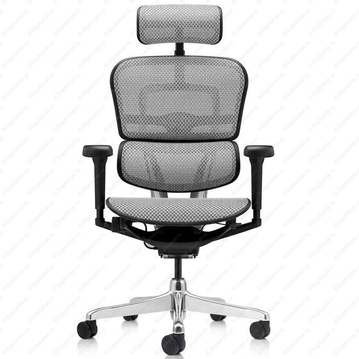 Scaun ergonomic Ergohuman ULTRA (Generația a 2-a), Cadru Negru, T Grey Mesh