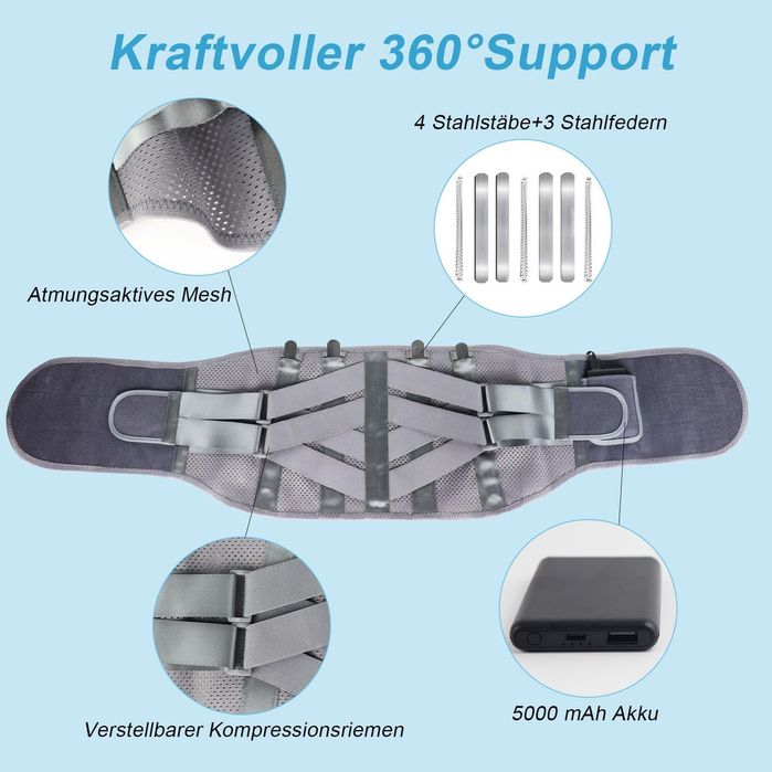 GINEKOO Centura de spate incalzita mărimea L