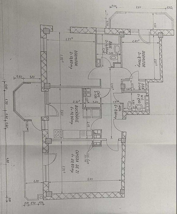 AP 3 camere 88 mp, boxă 17 mp, 2 locuri de parcare, curte 3000 mp