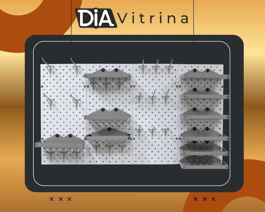 Панель перфорированная, настенная, для магазина и склада