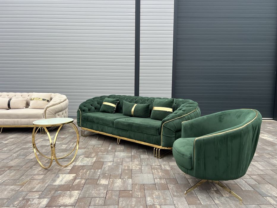 Set Canapele 3 - 3 - 1 - 1 Catifea ~ Chesterfield