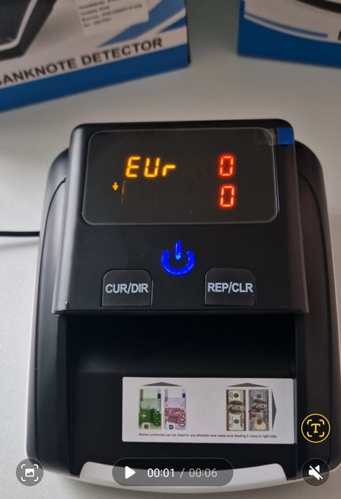 Детектор за фалшиви банкноти AL130 +батерия- налични