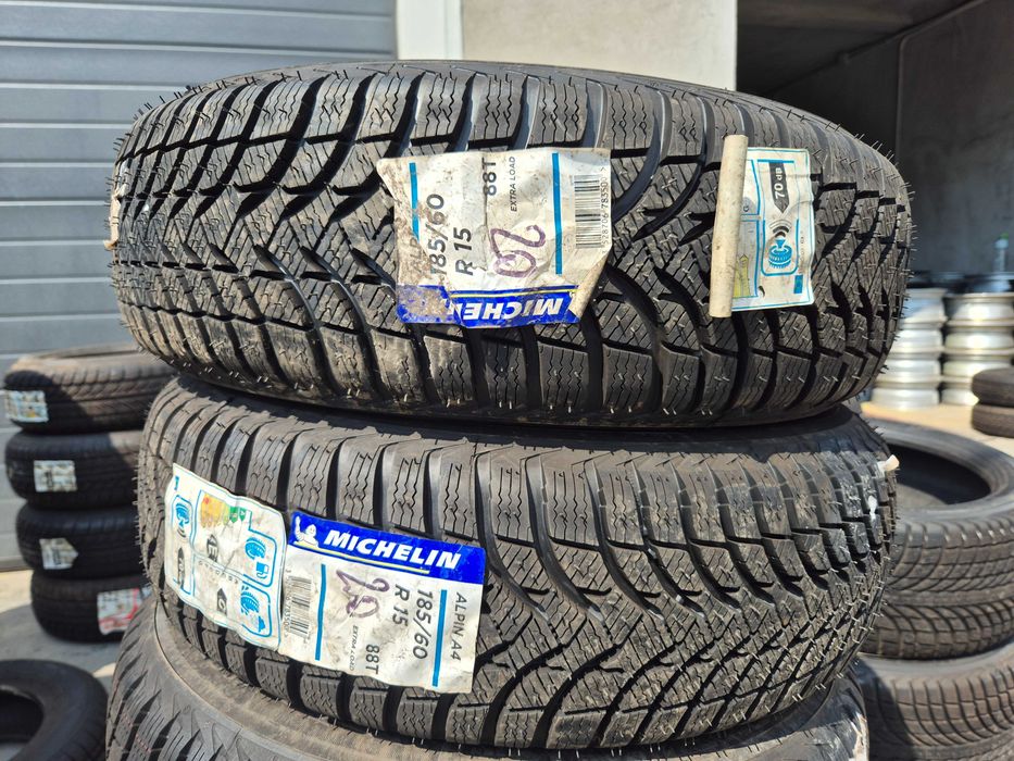 2 Anvelope M+S IARNA - 185/60/15 - Michelin Alpin A4 - NOU - DOT 2020 !